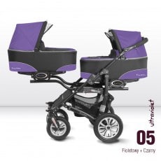 Tweeling wandelwagen, luchtbanden, achter elkaar, smal!